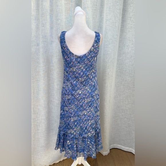 Vintage Long sleeve open light blue purple cover up cardigan blouse - Picture 3 of 16